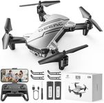DEERC D20 Mini Drone for Kids with 1080P HD FPV Camera, Foldable RC Quadcopter for Boys Girls with Altitude Hold, Headless Mode, One Key Start, Tap Fly, Speed Adjustment, 3D Flips, 2 Modular Batteries