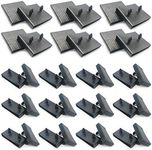 12pcs Bed Slat Centre Caps Holders, 24pcs Side Slat Bracket Cover (63mmx9mm Inside),Replacement Plastic Bed Slat Holders Kits Bundles,for Single and Double beds，Connector Accessories (Black)