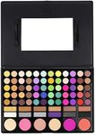 LaRoc 78 Shade Eyeshadow Palette - High Pigment Makeup Palette with Nude Eyeshadow, Powder Blush, Matte & Shimmer Shades - Gold to Black Eye Shadows, Applicators & Make Up Mirror