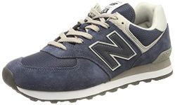 New Balance mens 574 Core Sneaker, Navy/White, 6 US