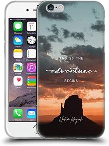 Head Case Designs Officially Licensed Nature Magick Desert So The Adventure Begins Quote Soft Gel Case Compatible with Apple iPhone 6 / iPhone 6s