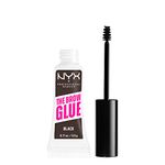 NYX PROFESSIONAL MAKEUP, The Brow Glue, Instant Brow Styler, 16H Extreme Hold, Vegan Formula - Black Brown, 0.18oz / 5g