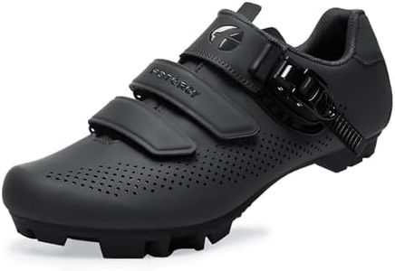 Hombre Zapatilla MTB Ciclismo Mujer, Zapatillas Bicicleta de Montaña Compatible con SPD Pedales de 2 Tornillos con Calas BK EU 45