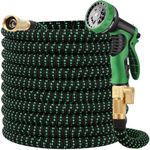 75 FT Garden Hose Expandable Hose - All New 2026 Flexible Water Hose with 10 Functions Spray Nozzle - Car Wash Hose with Solid Brass Connector, Leakproof Lightweight Expanding Pipe for Yard,Outdoor