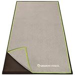 Gradient Fitness Yoga Towel for Yoga Mat, Non-Slip Hot Yoga Towel, Microfiber, Absorbent Yoga Mat Towel(24 x 72 inches) (Grey)