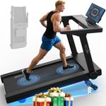 Cowmew Treadmills for Home, Foldable Treadmill with 20% Auto Incline, 20KM/H, 7HP, 180KG Weight Capacity, Running Machine for Heavy People with LED Display, Heart Rate Monitor, Bluetooth Speakers