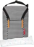 Skip Hop Baby Bottle Bag, Grab & Go, Black/White Stripe