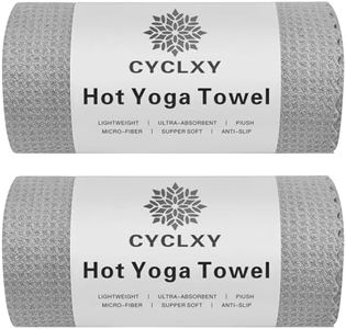 CYCLXY 2 Pack Hot Yoga Towels,Yoga Towels for Hot Yoga Non Slip,Microfiber Super-Absorbent Yoga Mats Towel, Pilates,Bikram,Yoga Gear