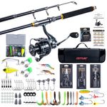 Goture Fishing Rod and Reel Combos with Storage Bag, Telescopic Fishing Pole Spinning Reel Lures Set, Upgrade Telescopic Fishing Rod Fishing Kit for Travel Saltwater Freshwater Type G2 1.8M