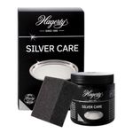 Hagerty Silver Care Silver Paste 185 g I Efficient polishing paste for cleaning & care of silver & silver plated metal I Silver polish for tarnished silverware plates I incl. sponge