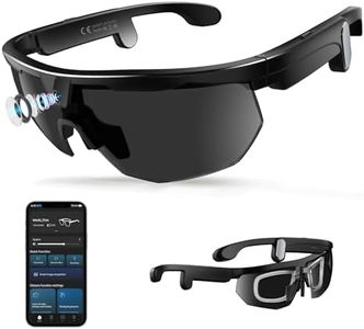 HAIXINDA AI Cycling Camera Glasses with 4K Video & 32MP Photo, Polarized UV400 Smart Sunglasses with Camera, EIS Stabilization, IP66 Waterproof Bluetooth Glasses for Men Women Biking Running Baseball