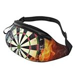 Fanny Pack,Running Belt Bag Waist Bag Travel Chest Bag Crossbody Bags Unisex, Dart Board Target Ice Fire