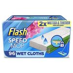 Flash Speedmop Wet Cloth Refills, Flash Speed Mop, Floor Cleaner Mop, Wild Orchid, 24 Count (Pack of 4), Flash Floor Cleaner, Floor Wipes Large