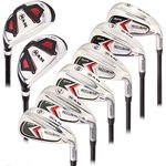 Ram Golf Accubar Mens Clubs All Graphite Iron Set 6-7-8-9-PW-SW with Hybrids 24° and 27° - Stiff Flex