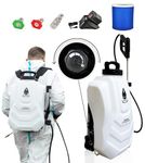 ALIENTABI Battery Powered Backpack Sprayer 4 Gallon, Self-Cleaning Garden Sprayer, 4.9Ah Ultra-Long Power Supply Lithium Battery Sprayer for Weeding, Cleaning, No Gear Limit, Variable Pressure