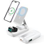 Wireless Charging Station,Wireless Charger,10000mAh Magnetic Power bank,Portable Charger Foldable,Phone Charger,20W Adapter, Magnetic Fast Charging for iPhone 16/15/14/13/12 All Series/AirPods/iWatch