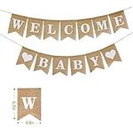 Burlap Welcome Baby Signs Baby Show