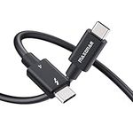 Thunderbolt 4 Cable, Intel Certified, Maxonar Thunderbolt 4 Cable 40Gbps with 8K Display and 100W Charging Compatible with Thunderbolt 4 Docking Stations, Hard Drives, External SSD, eGpu (2.6Ft)