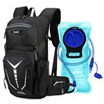 MSTOKIN Hydration Backpack Hydration Pack Hiking Backpack with Water Bladder for Kids Man Women Lightweight Water Backpack Hydration Bag Hiking Bag for Cycling Hiking Biking Climbing(Black)