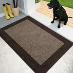 PURRUGS Dirt Trapper Door Mat 24" x 36", Non-Slip/Skid Machine Washable Entryway Rug, Shoes Scraper, Throw Rug, Super Absorbent Area Rug for Muddy Wet Shoes and Paws