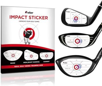 IJEKER Golf Impact Tape - High-Resolution Strike Stickers for Iron, Wood & Fairway Clubs, Non-Residue, Swing Training Aid Impact Labels, Mixed Club Types