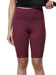 Jockey MW81 Women's Microfiber Elastane Stretch Slim Fit Shorts with Side Pockets and Stay Fresh Treatment_Grape Wine_XL