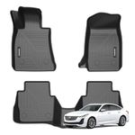 WENNEBIRD Premium TPE Floor Mats for Cadillac CT5 2023-2024, All Weather Anti-Slip Waterproof Floor Liners Car Interior Accessories - Black