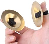 2Pcs Finger Cymbals Belly Dancing Zills Brass Tibetan Tingsha Cymbals Yoga Spiritual Buddhist Chimes Hand Percussion instrument