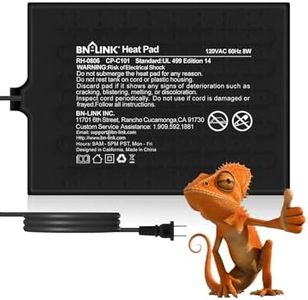 BN-LINK Reptile Heat Pad 6"X8" 8W for 10-20gal Under Tank Terrarium Heating Mat Waterproof for Turtle, Lizard, Frogs, Snake, Hermit Crab