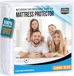 Waterproof Mattress Protector USA King Size, Premium Terry Mattress Protector by Utopia Bedding