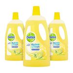 Dettol and Fresh Multi Purpose Cleaner Lemon and Lime - 1 Litre - Pack of 3