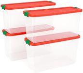 HOMZ 4-Pack Holiday Tote, Clear Pla