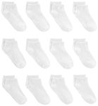 Simple Joys by Carter's Unisex Toddlers' Socks, Pack of 12, White, 4-5T