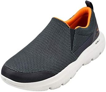 Skechers Men's Go Walk Evolution Ultra - Impeccable Walking Shoe, Charcoal/Orange, 9.5 X-Wide