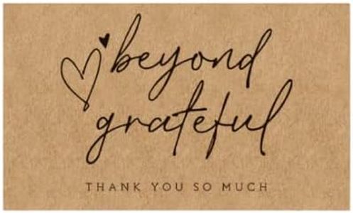 40PCS Beyond Grateful Kraft Thank You Cards Small Business Cards Small Online Business Package Insert Gratitude Card Greeting Note Card Postcards