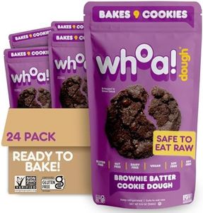 Whoa Dough Ready to Bake Cookie Dough Brownie Batter – Certified Non-GMO, Kosher, Gluten Free – Plant-Based Snack Dough Made with Real Ingredients – 24 Pack