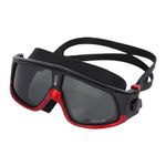 Huub Ryft Open Water Swim Mask Goggles - Black Red Dark Smoke - UV Sun Protection and SPF Properties - Unisex