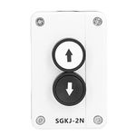 Push Button Switch, SGKJ‑2N Station Box Up and Down Momentary Switch Box Enter Button Stop Control Push Button Self Recovery Lift Switch for Roller Door Truck Tail Lift Switch