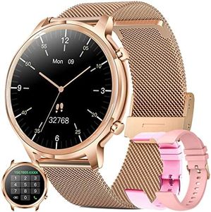 Women's Smartwatch with Phone Function, 2022 1.32 Inch HD Full Touchscreen Wristwatch Women's Smartwatch with Bluetooth Call, IP67 Fitness Tracker SpO2 Heart Rate Monitor Sleep Monitor Calories