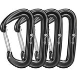 Heavy Duty Carabiner Clips Lightweight - Favofit 12KN (2697 lbs) Strong Caribiniers for Hammock - Ultralight D-Ring Carbineers for Outdoor Camping Hiking Backpacking Keychain Dog Leash