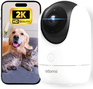 adomii 2K Indoor Cameras for Home Security - Camera with Pan/Tilt, 33ft Night Vision, 2 Way Audio, BLE Pairing - Motion Detector Indoor Wi-Fi Camera for Baby & Pet Monitor