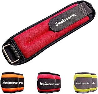 Stepfowarder Ankle/Wrist Weights for Kids Women & Men, Leg Weights from 0.3 to 1.0kg Per Pair, Arm Weights for Strength Training, Jogging, Gymnastics, Aerobics, Physical Therapy (2*0.5KG - Red)