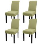 JQinHome Sage Green Chair Covers for Dining Room Set of 4, High Stretch Removable Washable Parsons Chair Slipcover for Home Party Hotel Wedding Ceremony (4PCS,Sage Green)