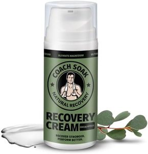 Coach Soak Magnesium Lotion for Sleep & Legs - Natural Recovery Cream with Magnesium Chloride & MSM - Rapid Absorption & Relaxation for Sore Muscles & Joints - Eucalyptus(100 ml)