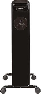 Zanussi 2300W Oil Filled Radiator Heater – 11 Fin, Remote, Black, 24h Timer