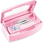 BUCICE Sterilizer for Nail Tools, Sterilization Tray for Tweezers, Nail Supplies, Hair Salon, Nail Tech Must Haves, Pink