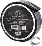 U.S. Pool Supply Black Rhino 2" x 25' Pool Backwash Hose with Hose Clamp - Extra Heavy Duty Superior Strength, Thick 1.2mm (47 mils) - Weather Burst Resistant - Drain Clean Swimming Pools and Filters