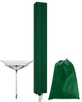 Trongle Rotary Washing Line Cover, 165 * 16 * 16CM Waterproof Rotary Airer Cover with Anti-rust Zip, Multipurpose Cover for Rotary Dryer or Parasol, Durable Weatherproof cover, Outdoor, Garden(Green)