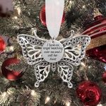 Christmas Heaven Memorial Ornaments Butterfly Heaven Memorial Ornaments for Loss of Loved One Angel in Heaven Sympathy Bereavement Gifts with Silk Ribbon & Red Gift Box