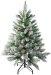 Northlight Angel Pine Cones Christmas Tree, 4 ft, Green